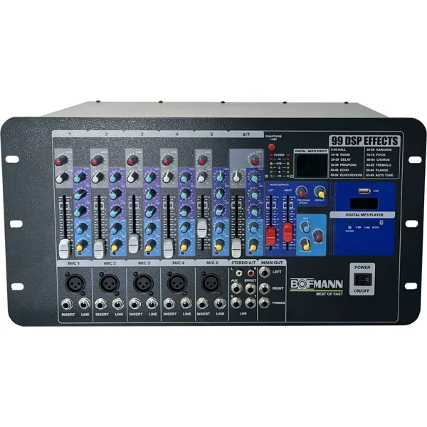 99 DSP Reverblü Küp Mikser Amplifikatör ( 4-8 Ohm & Hat Trafolu )