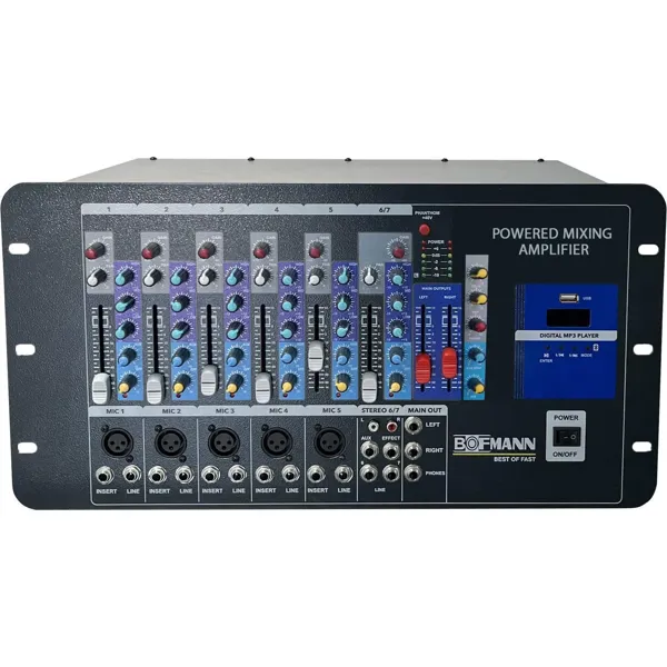 7 Kanal 99 Dsp Reverb’lü Küp Mikser Smps D-Class Amplfikatör