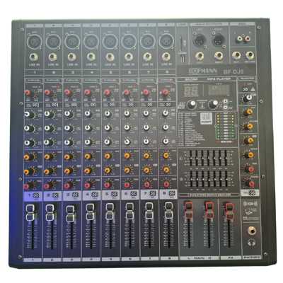 Bofmann BF-DJ8 8 Kanal Power Mikser 2x350W 99 DSP Bluetooth USB/MP3 Player Amfili Mikser