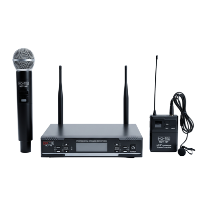 NOTEL UHF KABLOSUZ 2X30 KANAL 1EL+1YAKA MİKROFONU