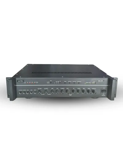 NOTEL 200 WATT HAT TRAFOLU 6 MİKROFON GİRİŞLİ AMPLİFİKATÖR