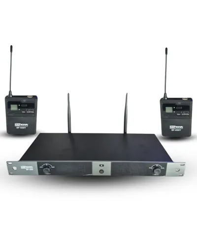 BOFMANN ÇİFT YAKA UHF 2X100 KANAL MİKROFON ( PAKETTE YAKA + HEADSET MİKROFONU VAR)