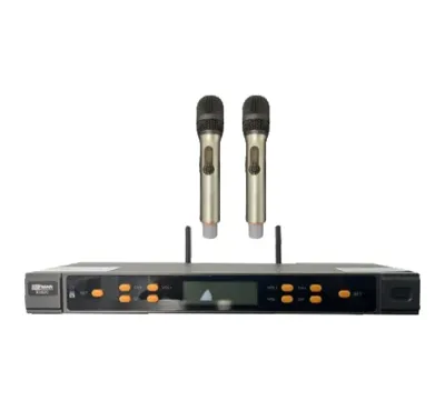 BOFMANN UHF 2X100 KANAL KABLOSUZ ÇİFT EL MİKROFONU