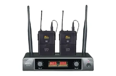 NOTEL UHF KABLOSUZ 2X30 KANAL ÇİFT YAKA MİKROFONU