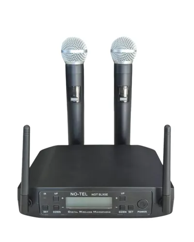 NOTEL 2X100 KANAL KABLOSUZ ÇİFT EL MİKROFONU